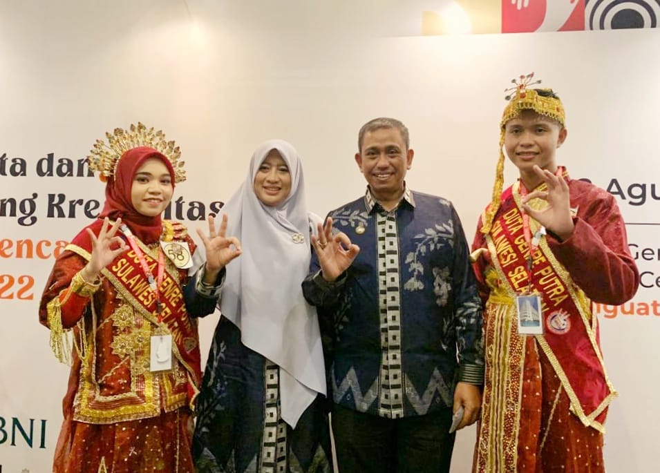 Duta Genre Wajo Wakili Sulsel Bersaing di Adujaknas 2022, Amran Mahmud Datang Beri Dukungan Langsung