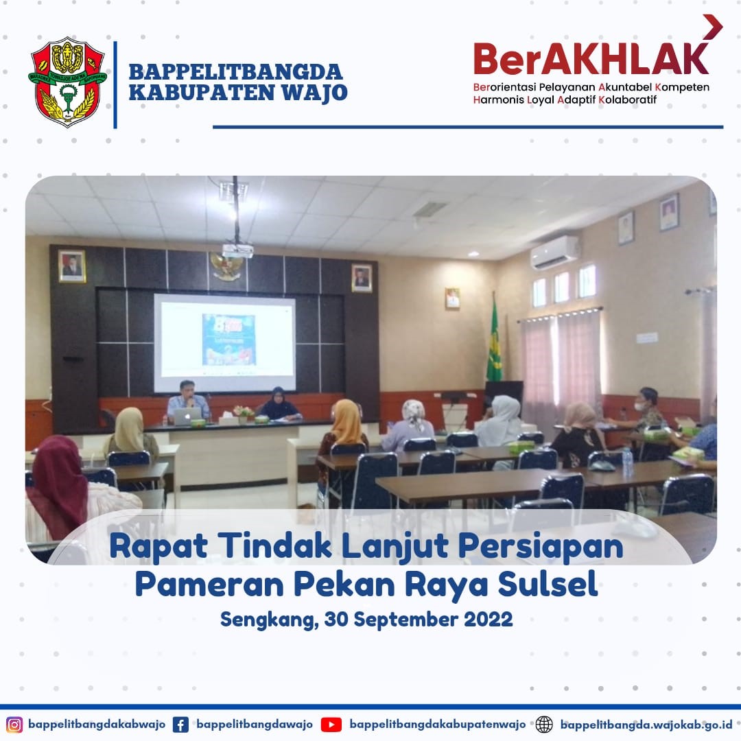Pemkab Wajo Bersiap Sambut Pameran Pekan Raya Sulsel Tahun 2022