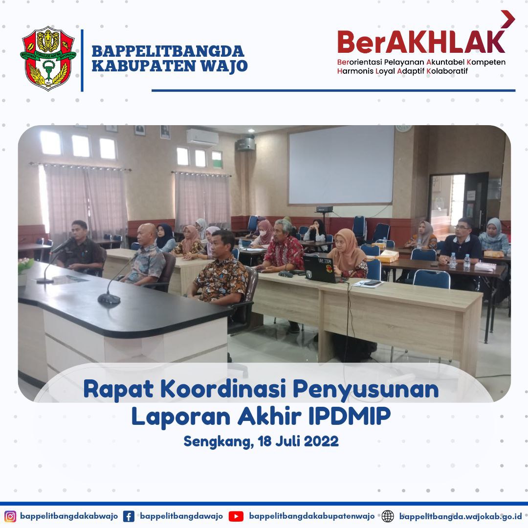 Program IPDMIP di Kabupaten Wajo Telah Berakhir 